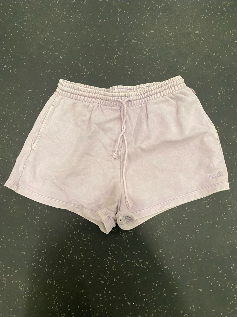 Levi's Pastel Lavender Elastic Waist Women’s Athletic Shorts